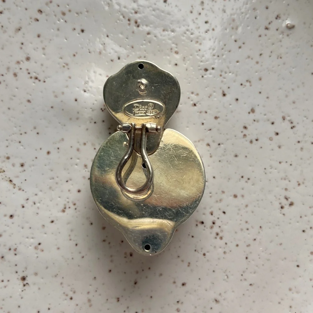 Vintage Dior Silver Earrings - Picture 2 of 4